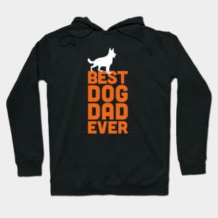 Best German Shepherd Dog Dad Ever - Orange Dog Lover Gift Hoodie